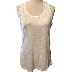 Balance Collection white mesh back tank top, M